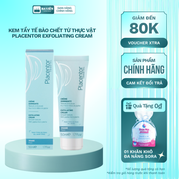 Kem Tẩy Tế Bào Chết Da Mặt Và Cổ Placentor Vegetal Exfoliating Cream ( 50 ML )
