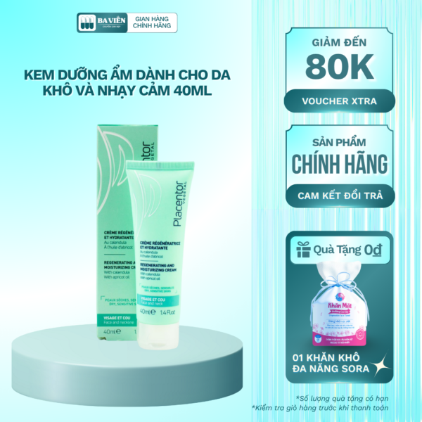 Kem Dưỡng Ẩm Và Phục Hồi Placentor Vegetal Regenerating And Moisturizing Cream ( 40ML )