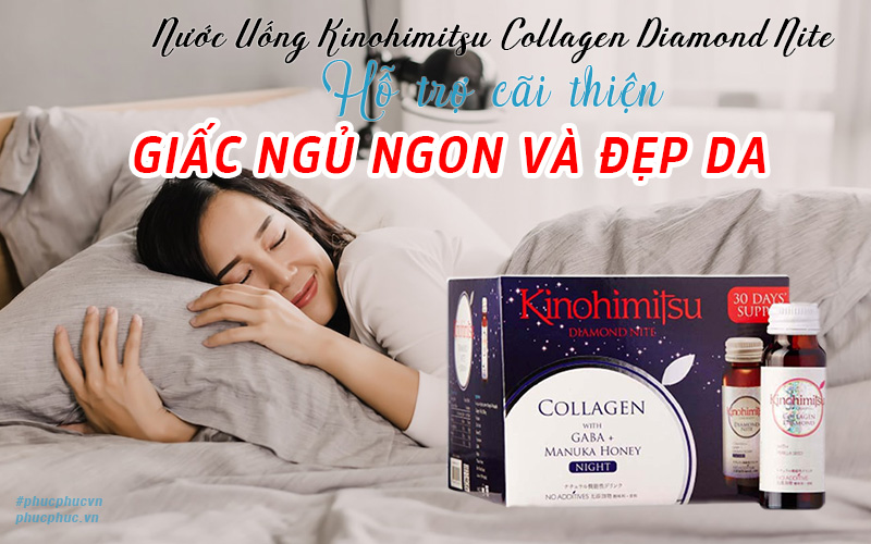 Nước Uống Kinohimitsu Collagen Diamond Nite Drink - Hỗ Trợ Dưỡng Da, Ngủ Ngon Ban Đêm thông tin