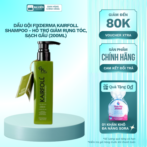 Dầu Gội Fixderma Kairfoll Shampoo - Hỗ Trợ Giảm Rụng Tóc, Sạch Gầu (200ML)