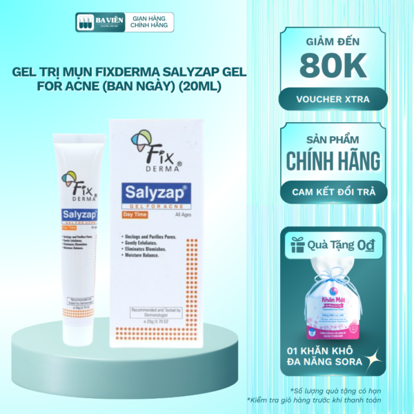 Gel Trị Mụn Fixderma Salyzap Gel For Acne (Ban Ngày) (20ml)