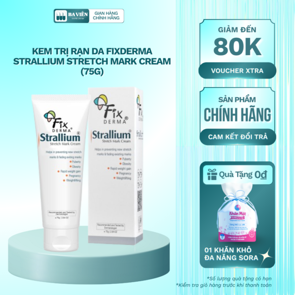 Kem Trị Rạn Da Fixderma Strallium Stretch Mark Cream (75g)