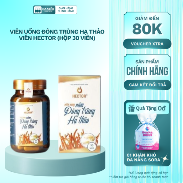 Viên Uống Đông Trùng Hạ Thảo Viên Hector (Hộp 30 Viên)