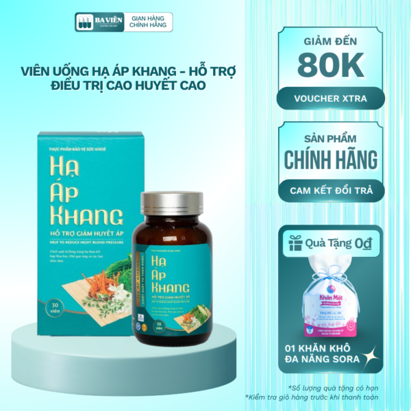 Viên Uống Hạ Áp Khang - Hỗ Trợ Điều Trị Cao Huyết Cao
