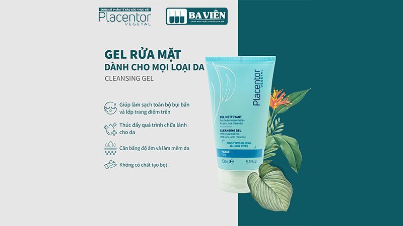 Gel Rửa Mặt Placentor Vegetal Cleansing GEL Dành Cho Mọi Loại Da