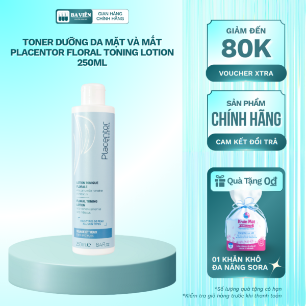 Placentor - Nước hoa hồng Vegetal Floral Toning Lotion 250ml