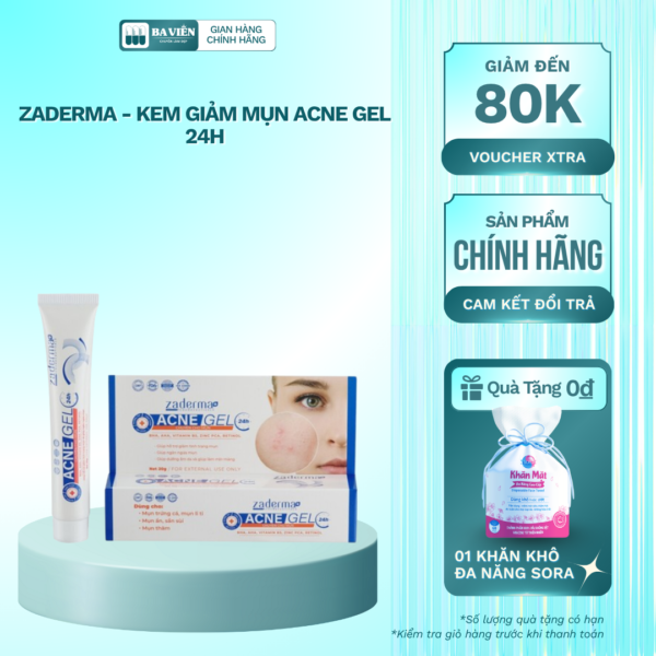 Zaderma - Kem Giảm Mụn Acne Gel 24h