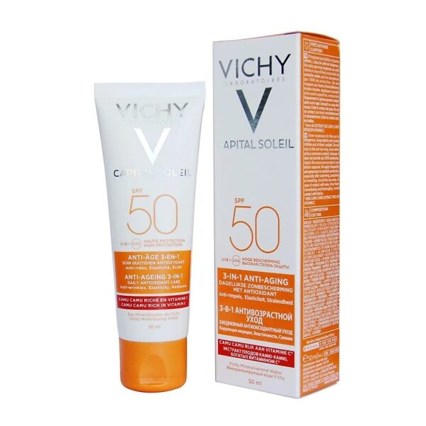 Kem Chống Nắng Vichy Capital Soleil Anti-Ageing 3in1 SPF50+