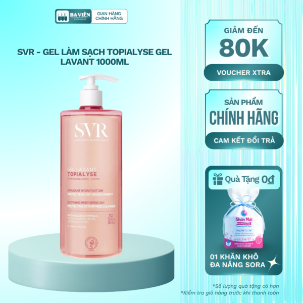 SVR - Gel làm sạch Topialyse Gel Lavant 1000ml