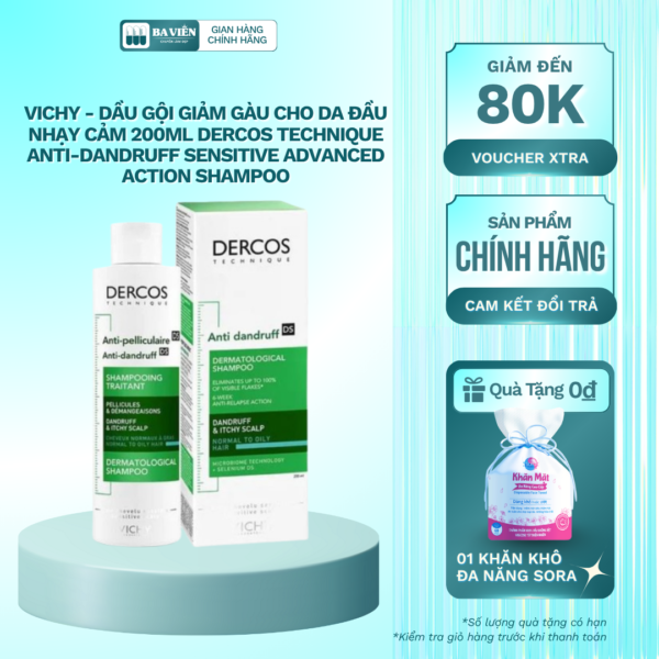 Vichy - Dercos Technique Anti-Dandruff Sensitive Advanced Action Shampoo