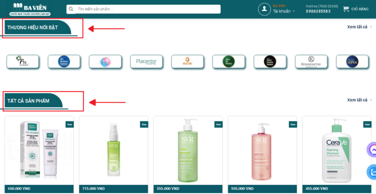 Tìm kiếm theo thương hiệu + sản phẩm